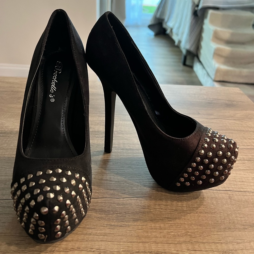 Black Studded Heels